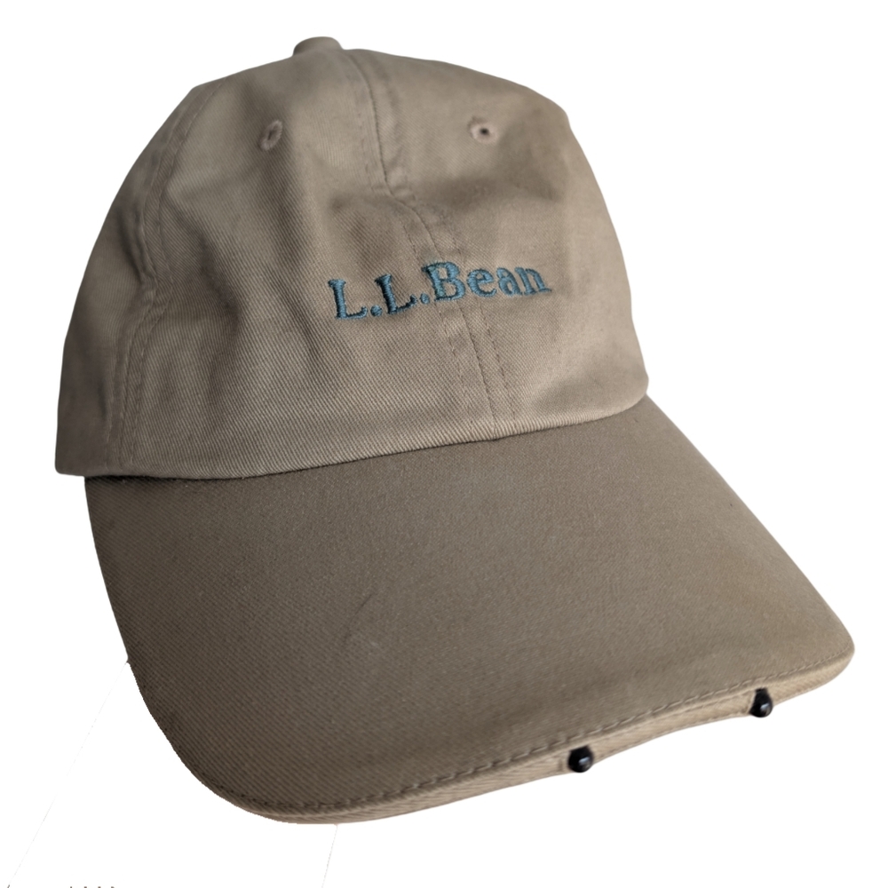 L.L. Bean Beige Light Up Baseball Adjustable Camping Hiking Hat
